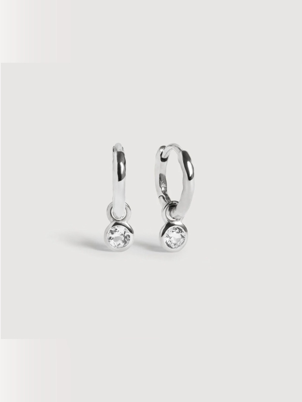 Monica Vinader Gemstone Mini Huggie Earrings